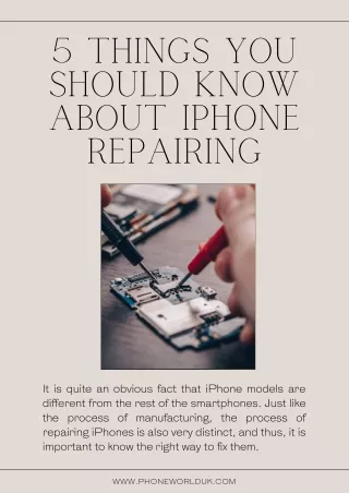 5 Things You Should Know About iPhone Repairing