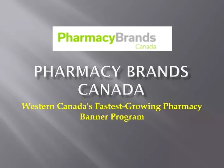 pharmacy brands canada