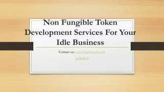 non fungible token development services for your idle business