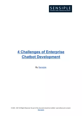 4 Challenges of Enterprise Chatbot Development