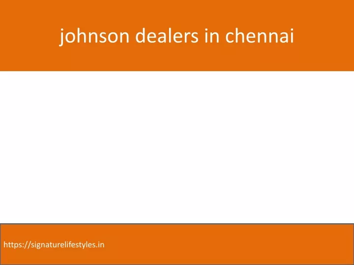 johnson dealers in chennai