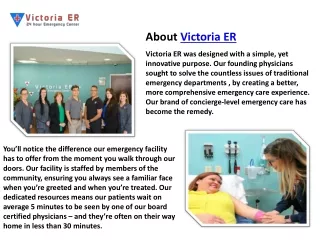 A COVID-19 Holiday -Victoria ER