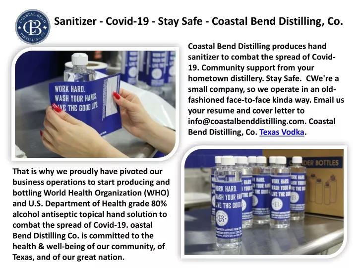 sanitizer covid 19 stay safe coastal bend