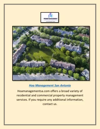 Hoa Management San Antonio | Hoamanagementsa.com