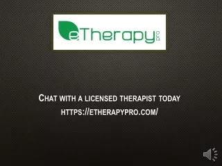 chat with a licensed therapist today https etherapypro com