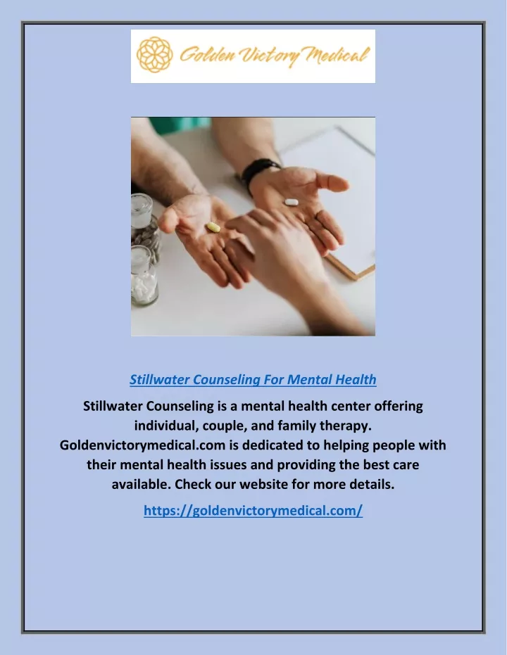stillwater counseling for mental health