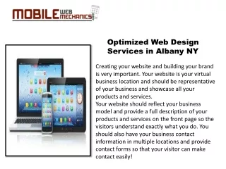 optimized web design services in albany ny