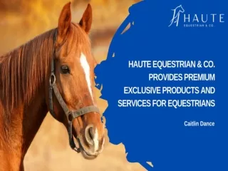 Haute Equestrian & Co. Provides Premium Exclusive Products and Services