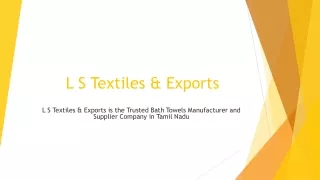 Trusted Bath Towels Manufacturer and Supplier Company in Tamil Nadu
