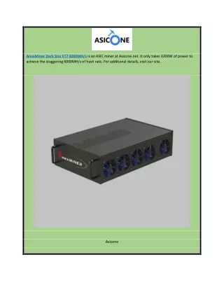 Anexminer Dark Star Et7 6000mh/s | Asicone.net