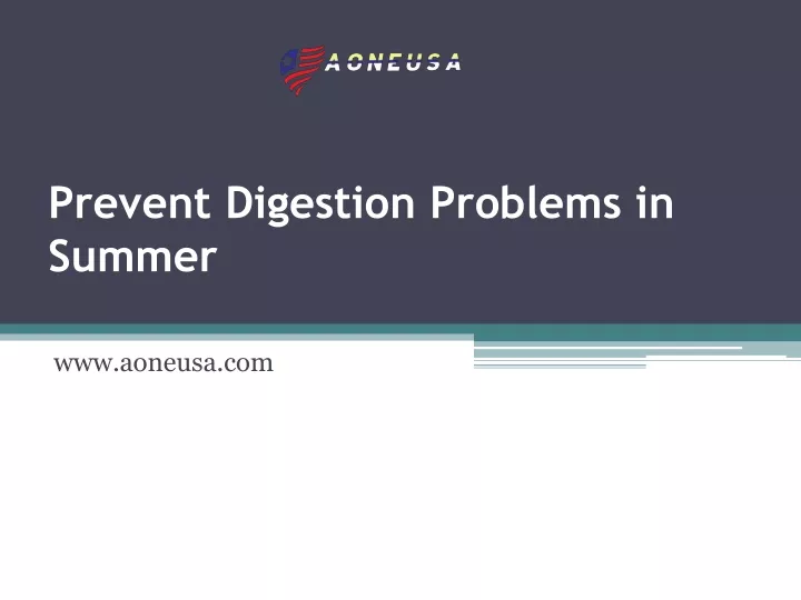 prevent digestion problems in summer