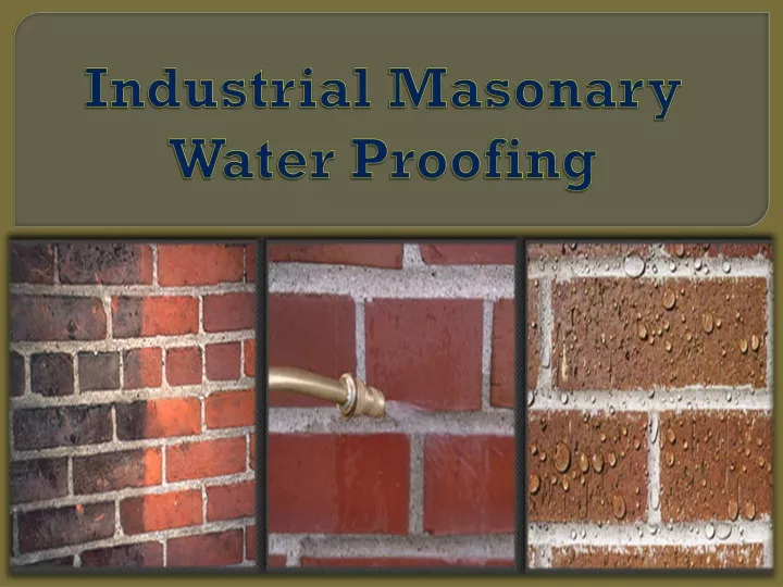industrial masonary water proofing