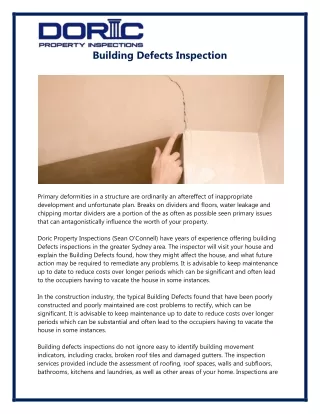 building defects inspection