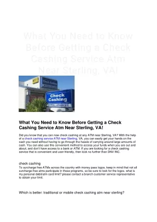 what you need to know before getting a check