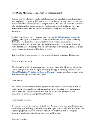 how digital marketing is important