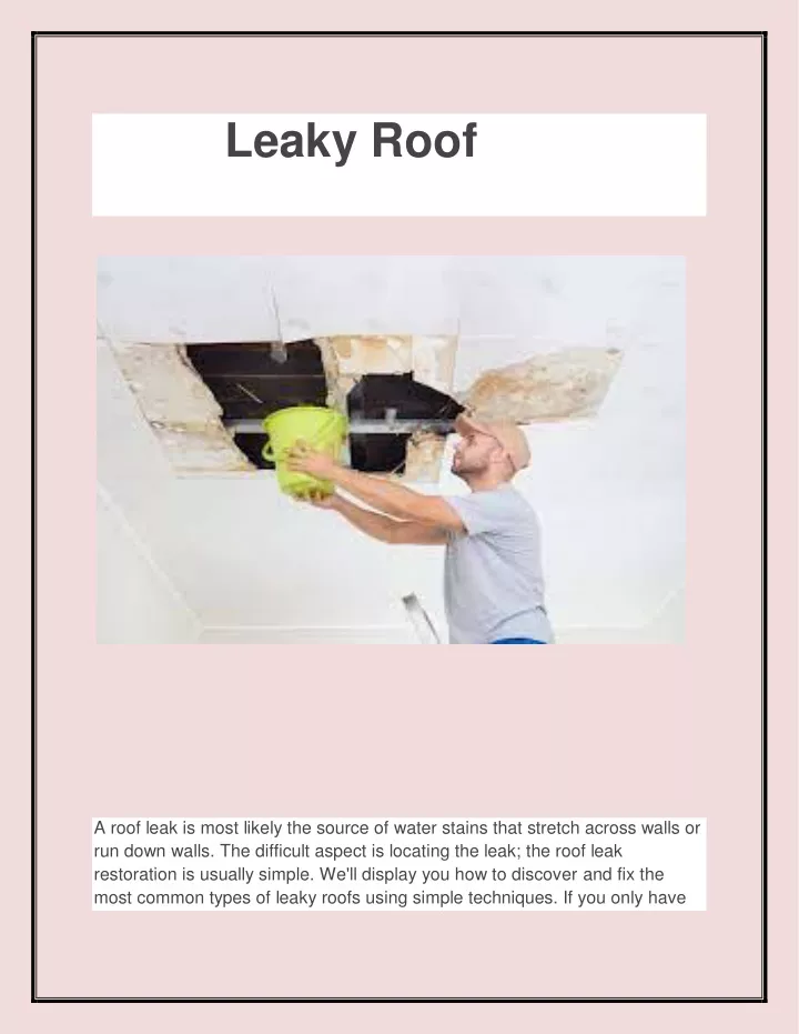 leaky roof