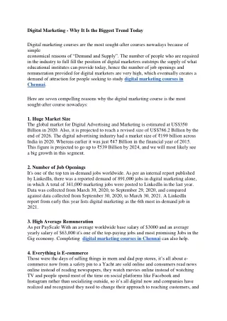 digital marketing why it is the biggest trend