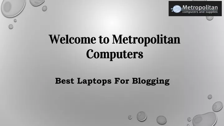 welcome to metropolitan computers