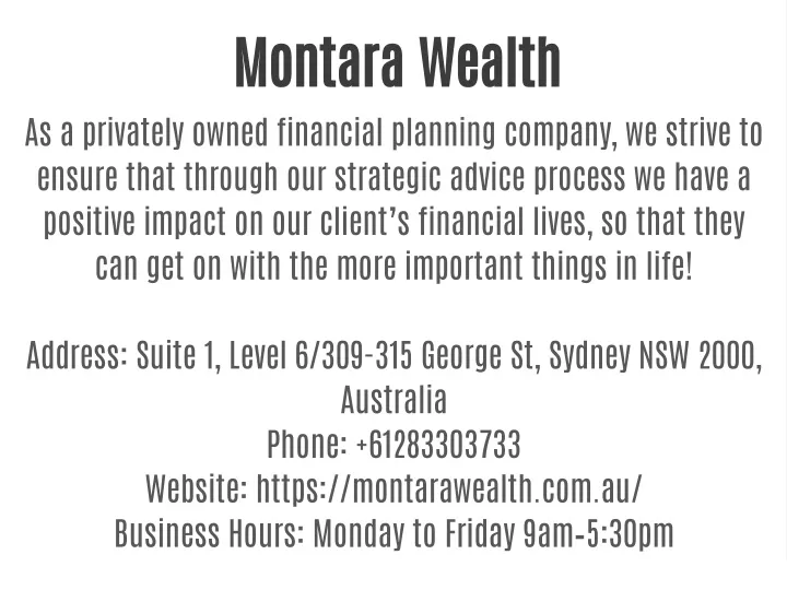 montara wealth