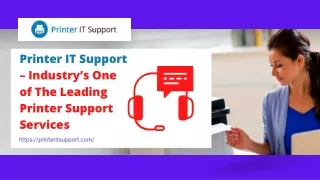 Printer IT Support – Industry’s One of The Leading Printer Support Services