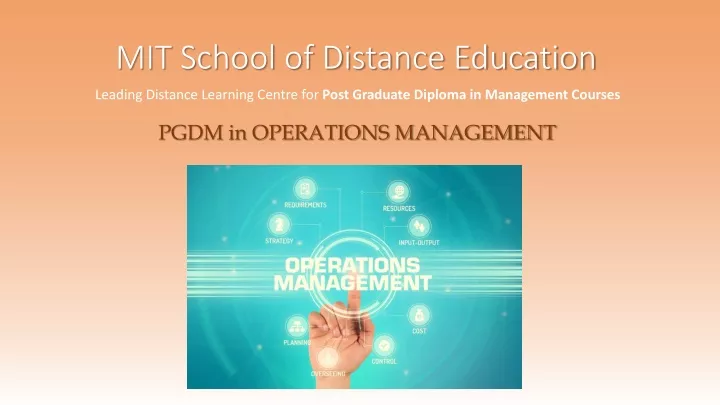 mit school of distance education