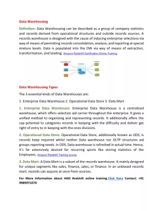 Data Warehousing - Visualpath