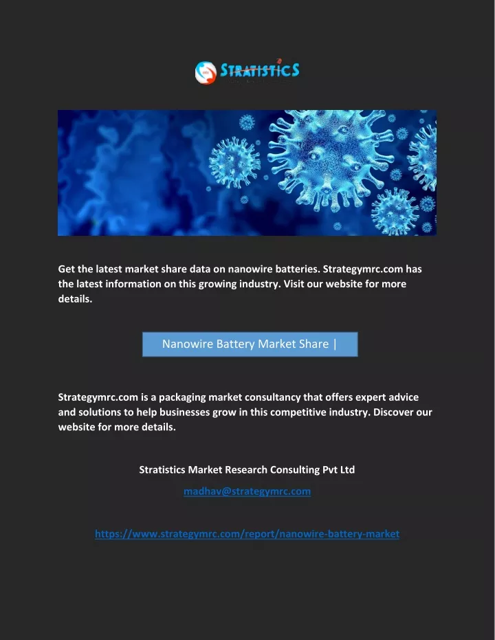 get the latest market share data on nanowire