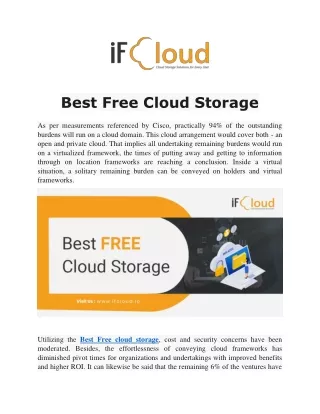 Best free cloud storage