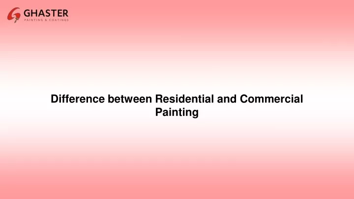 difference between residential and commercial