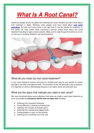 what is a root canal