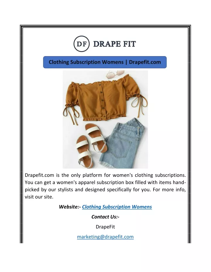 clothing subscription womens drapefit com