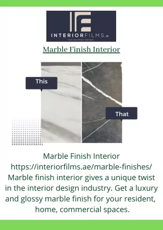 Marble Finish Interior