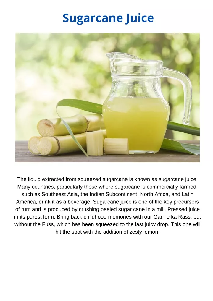 sugarcane juice