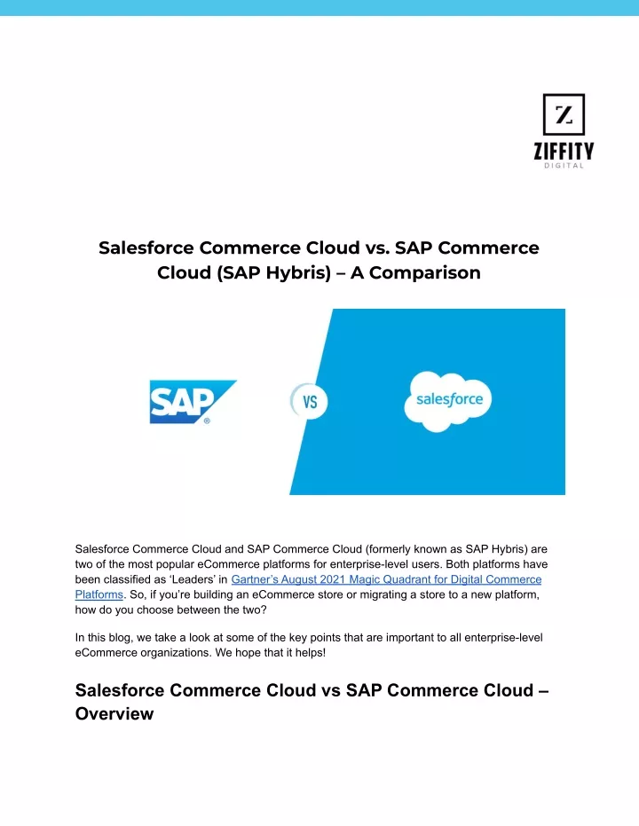salesforce commerce cloud vs sap commerce cloud