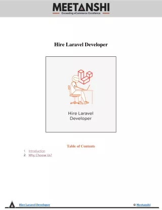 hire laravel developer table of contents
