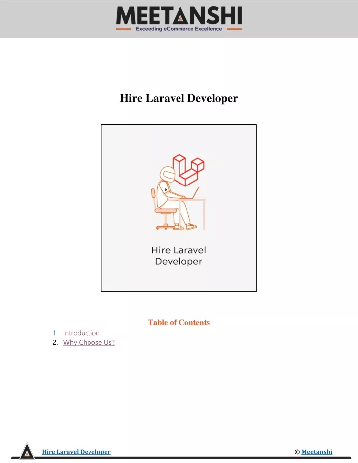 hire laravel developer table of contents