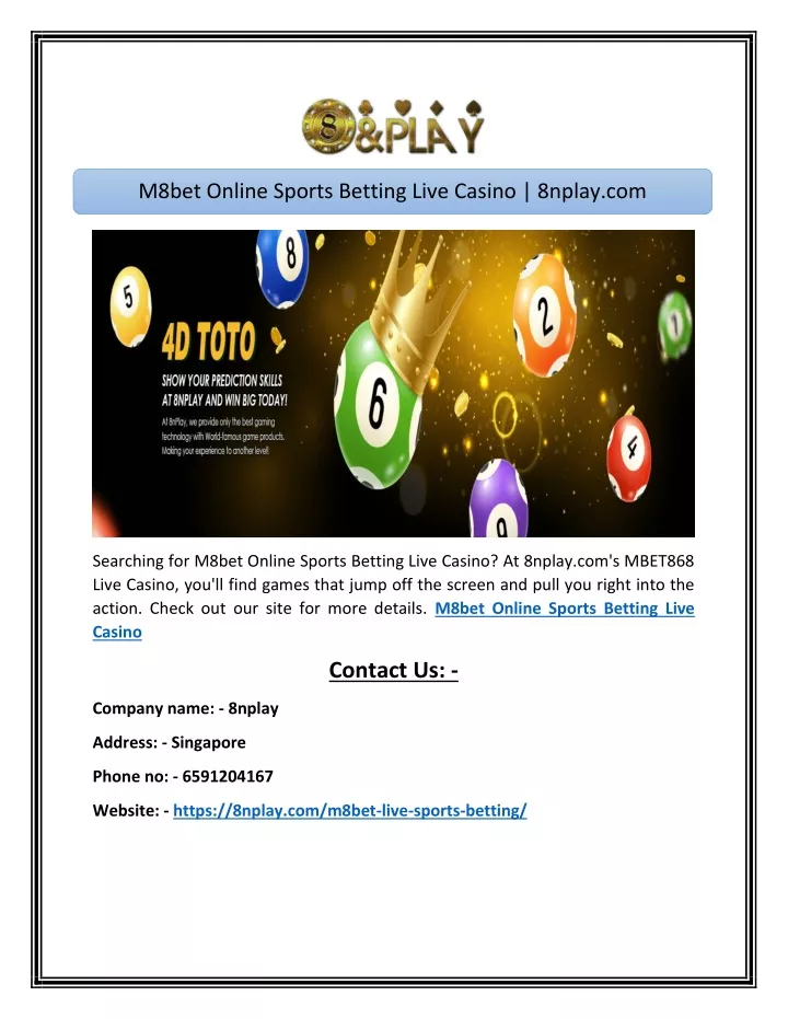 m8bet online sports betting live casino 8nplay com