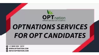 Services for OPT Candidates