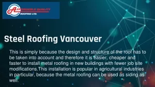 Steel Roofing Vancouver
