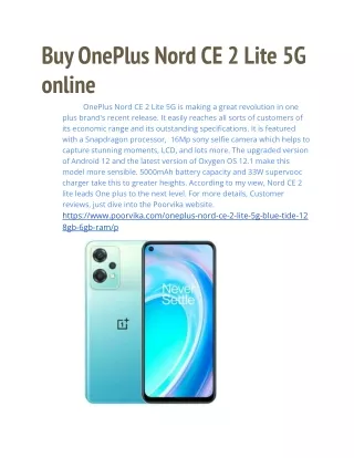 oneplus nord ce  2 lite