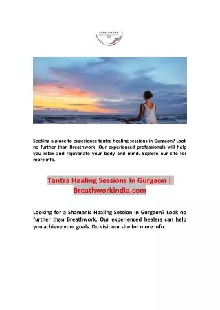 Tantra Healing Sessions In Gurgaon | Breathworkindia.com