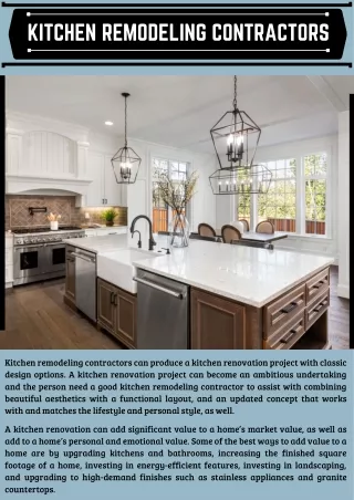 Kitchen Remodeling Contractors