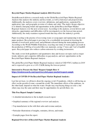 recycled paper market regional analysis 2022