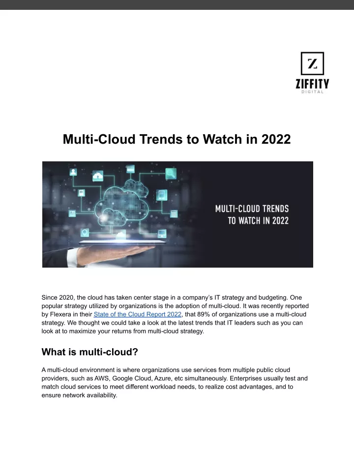 multi cloud trends to watch in 2022