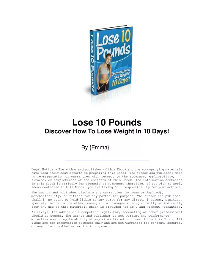 lose 10 pounds discover how to lose weight