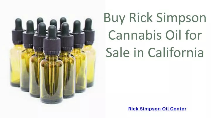 buy rick simpson cannabis oil for sale