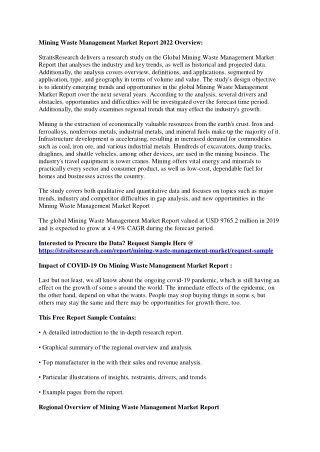 mining waste management market report 2022