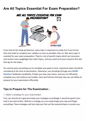 are all topics essential for exam preparation