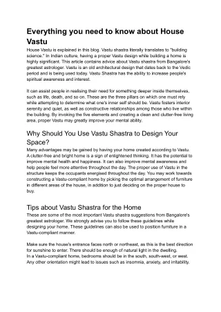 everything you need to know about house vastu