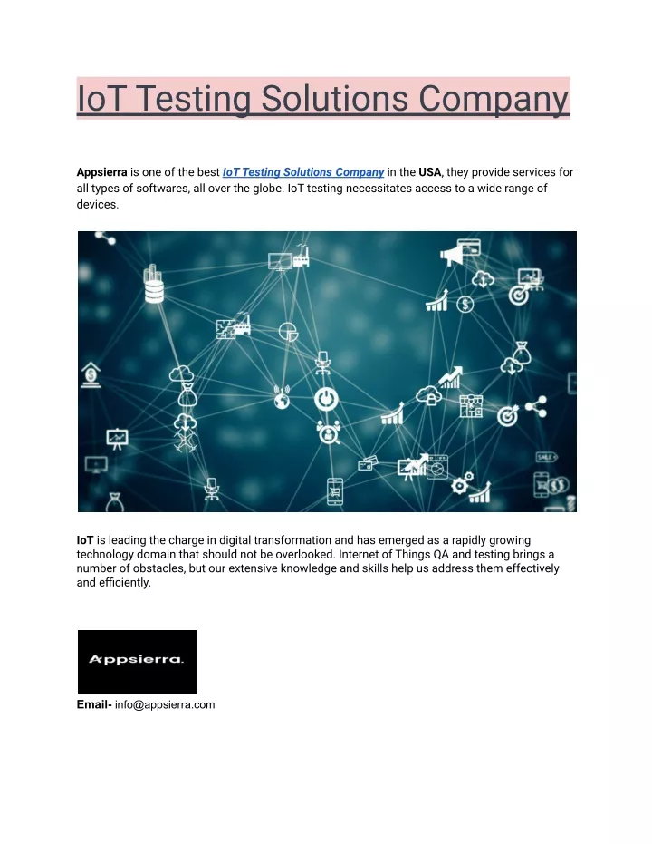 iot testing solutions company